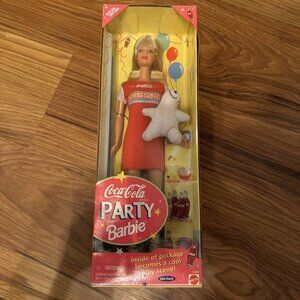 Barbie - Coca-Cola Party Barbie Doll #22964 With Coke Polar Bear 1998‎ NRFB